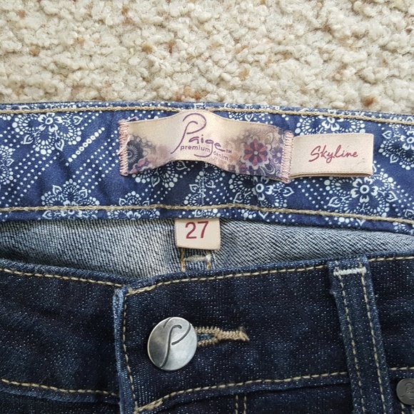 PAIGE Skyline skinny jeans. Drk Blue. Size 27. - Picture 3 of 6